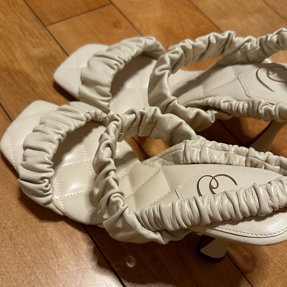 Sam Edelman Cream Ruffled Sandals - Picture 3 of 4